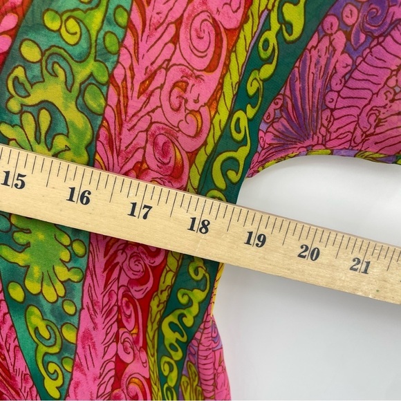 Show me your mumu v neck paisley multicolor Sz S made in the USA - Picture 5 of 6